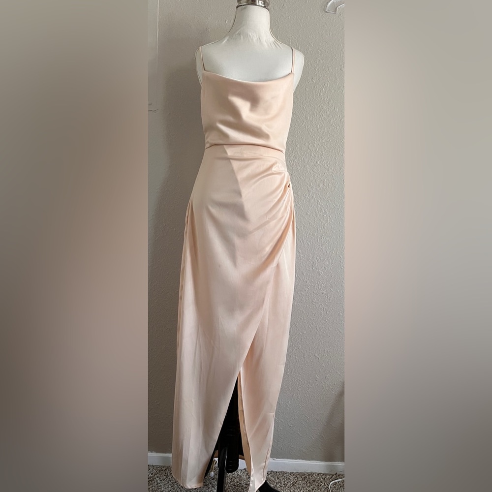 Nasty Gal cowl play satin dress